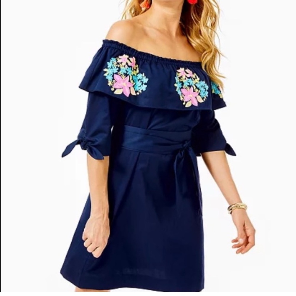 Lilly Pulitzer Vanessa Dress True Navy XS NWT